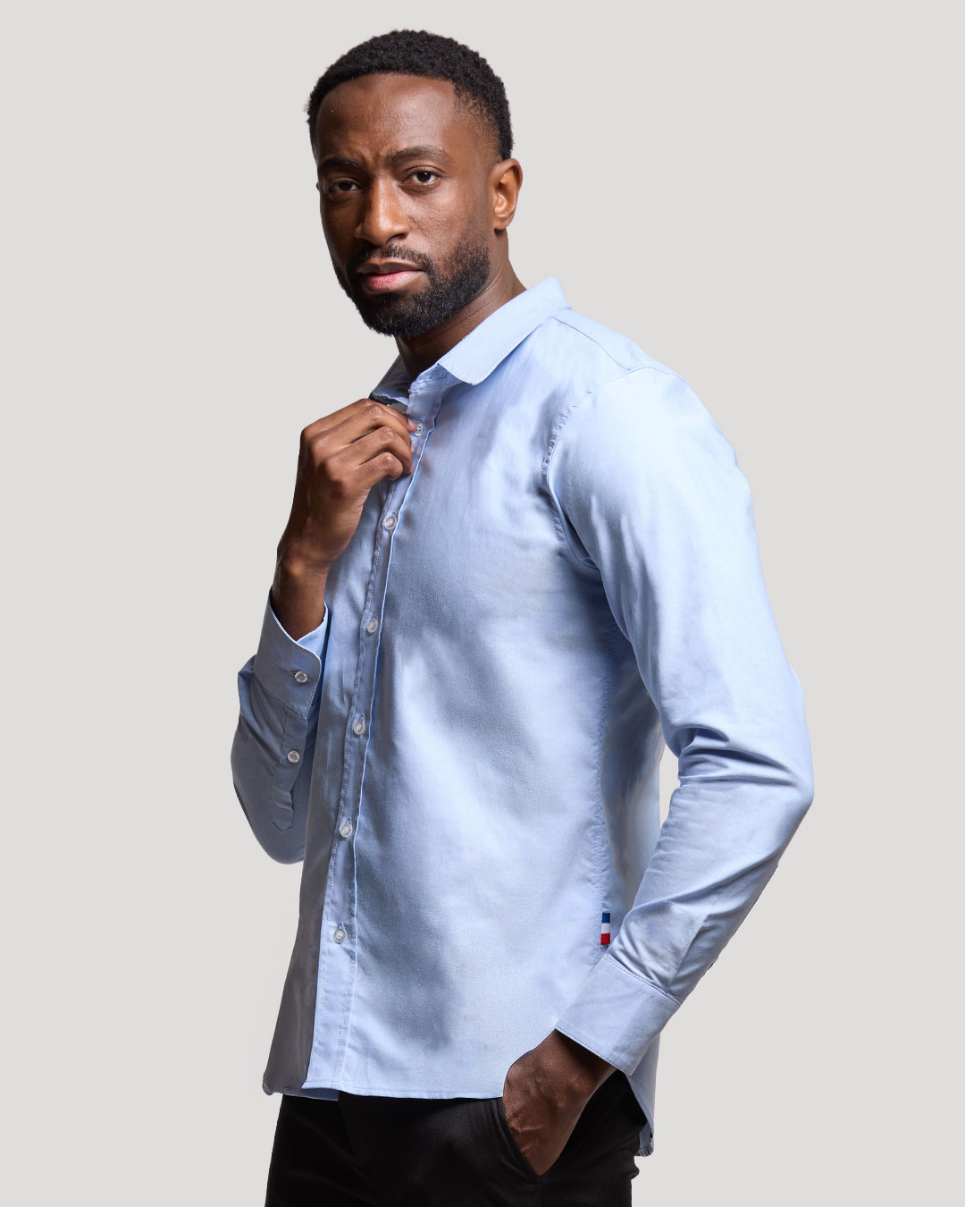 Chemise homme personnalisable Kant Bleu ciel